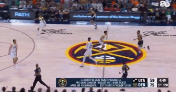 约基奇：球呢？😂威少直塞传球 打到筐直接反弹后场助攻对手